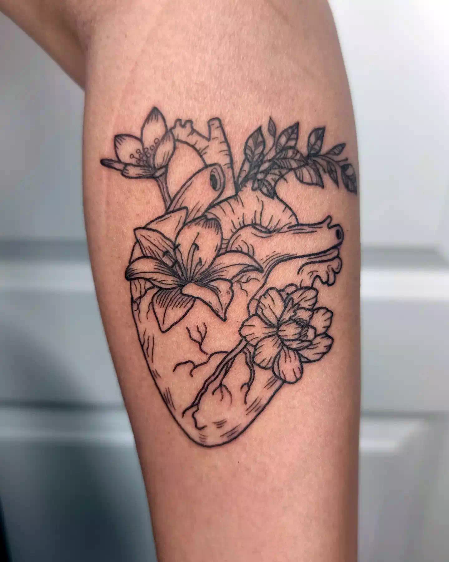 Sunflower Arm Tattoo With Heart Ink 1