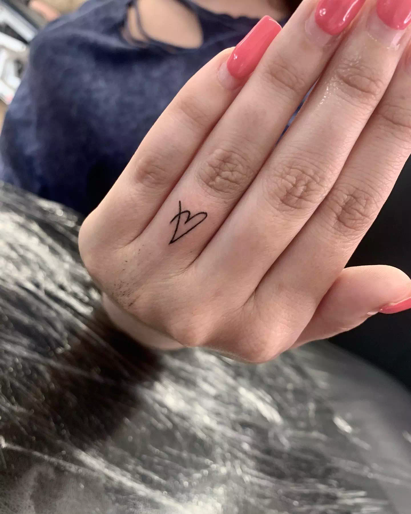 Tiny Heart Tattoos On Finger 2