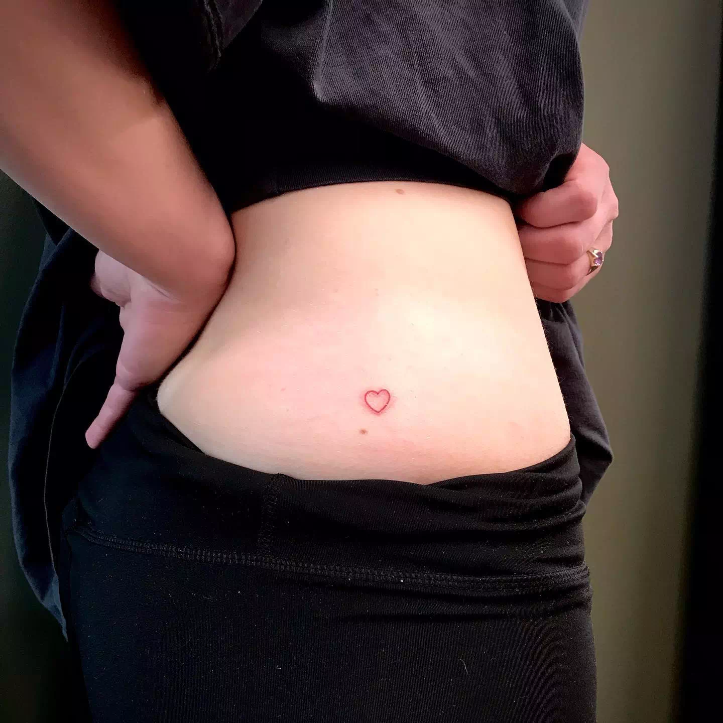 Tiny Heart Tattoos On bell