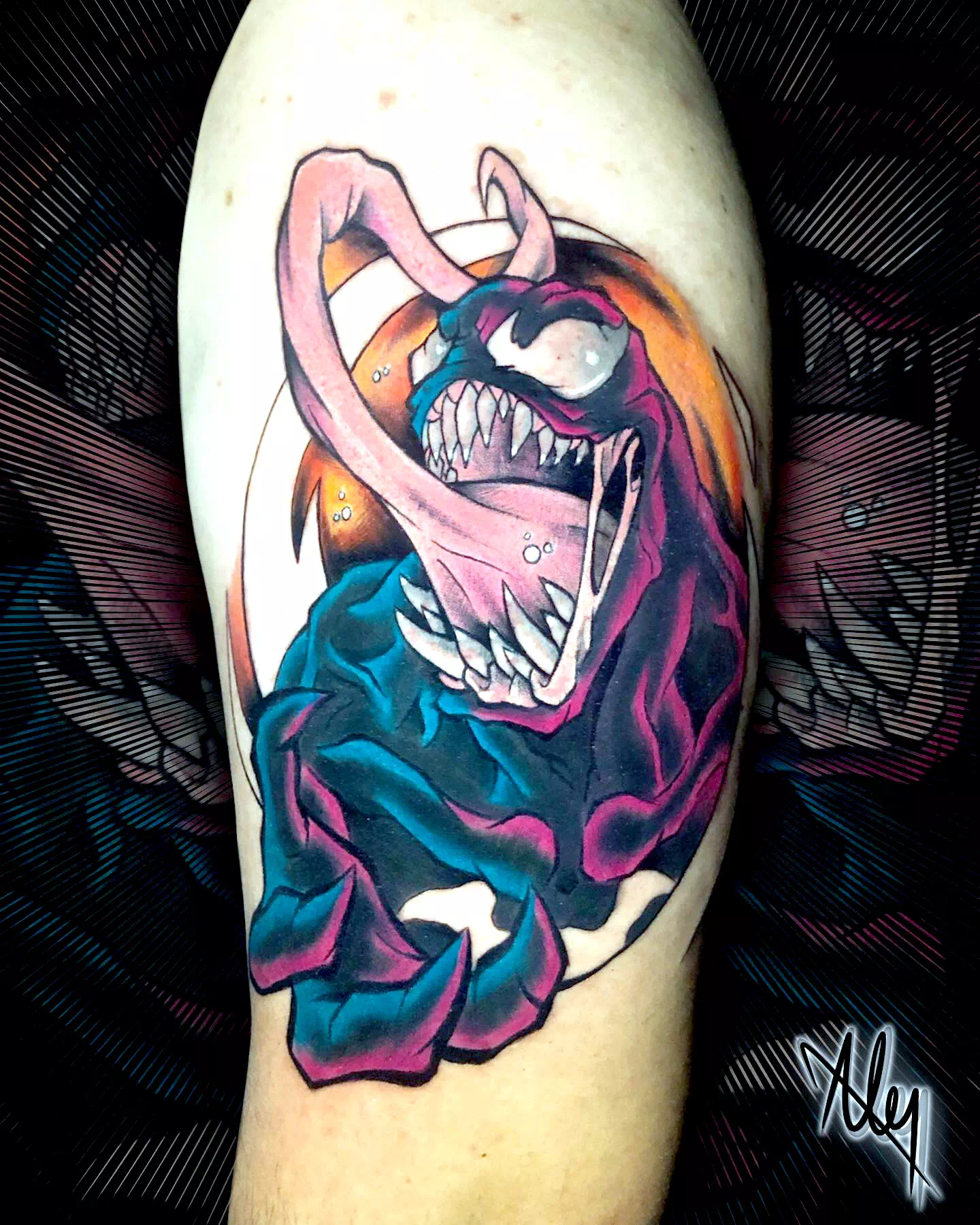 Venom And Carnage Tattoo 7