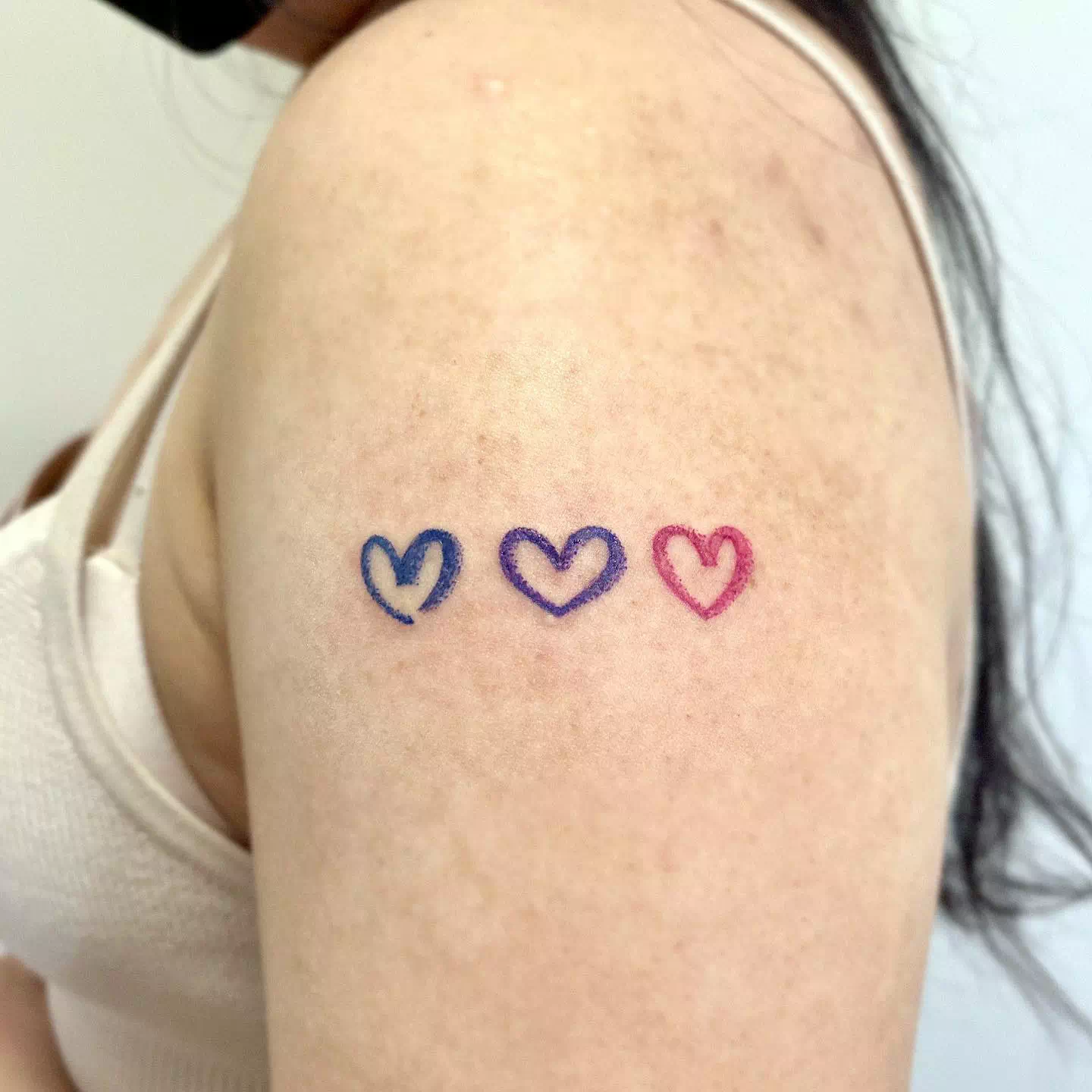 dreifaches Herz Tattoo Design