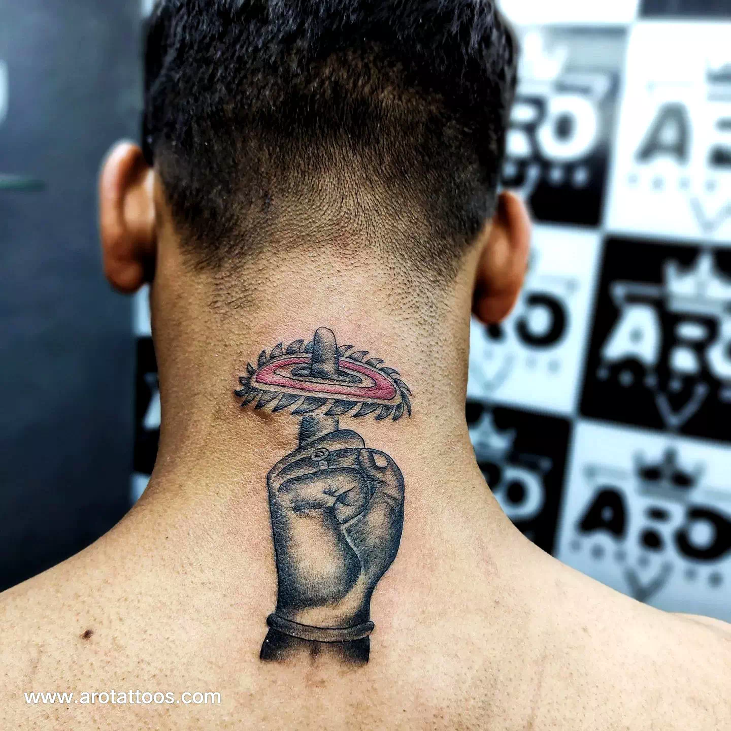 Back neck tattoo 2