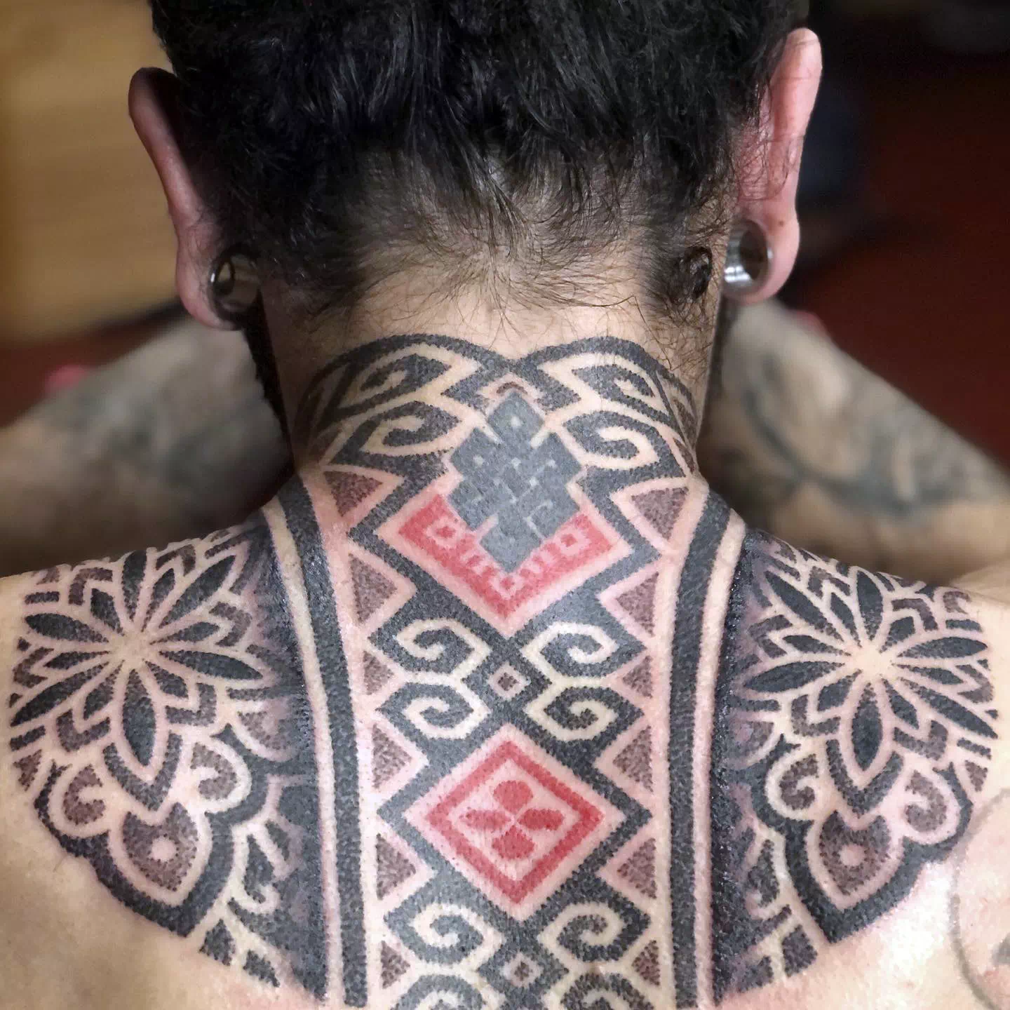 Back neck tattoo 6