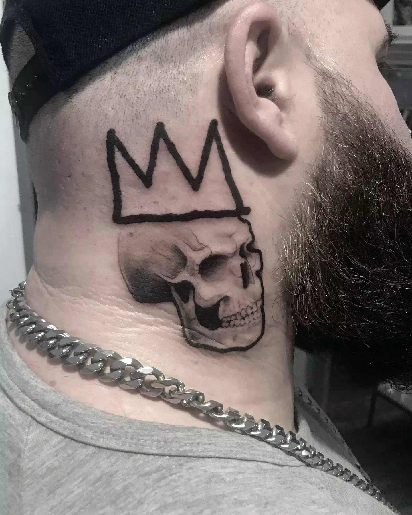 Crown neck tattoo 5
