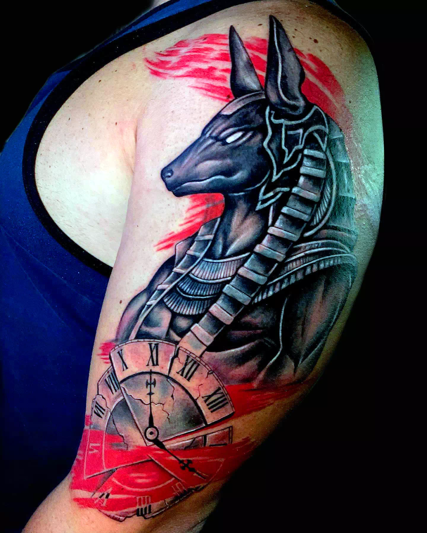 History Inspired Trash Polka Tattoo