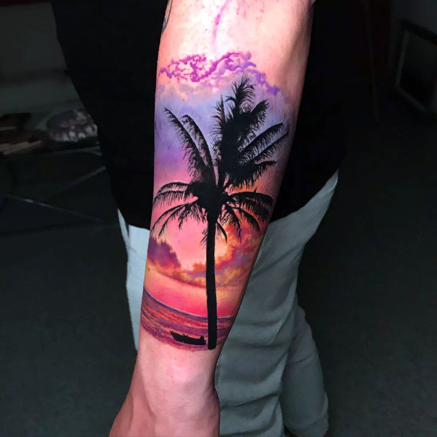Manga del tatuaje de la palmera 1