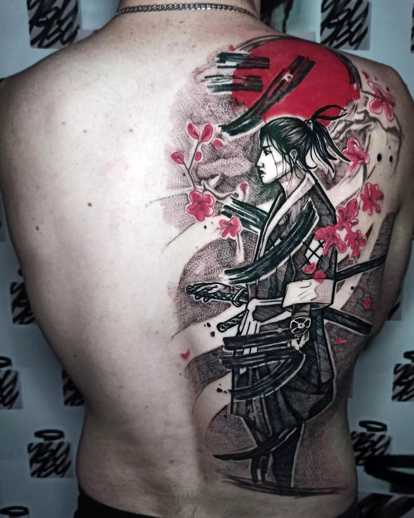 Samurai Trash Polka Tattoo Style 1