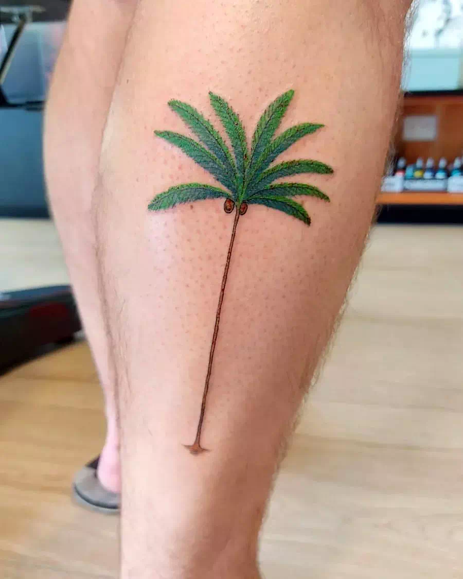 Tatuaje tradicional de la palmera 1