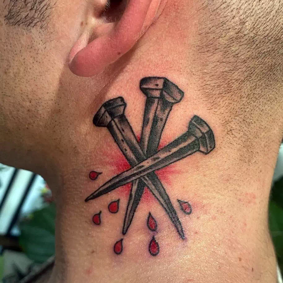 Traditional neck tattoo 7