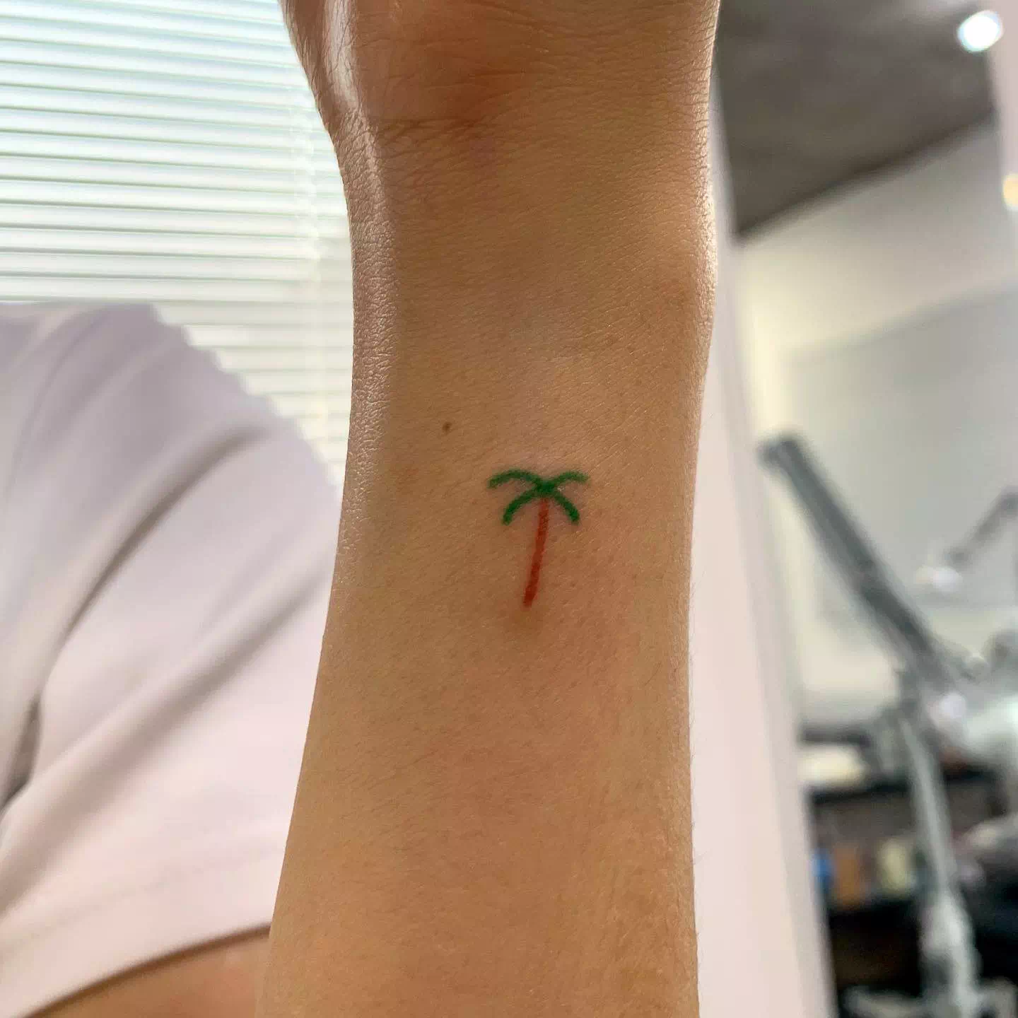 Wrist Palm Tree Tattoo 3