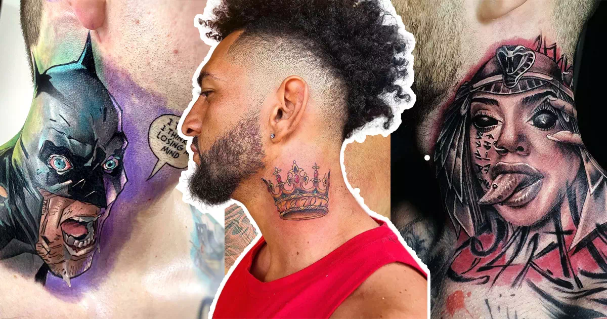 neck tattoos for men cover