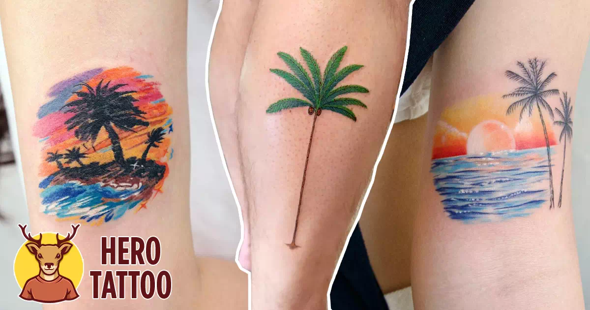 palm tree tattoo cover