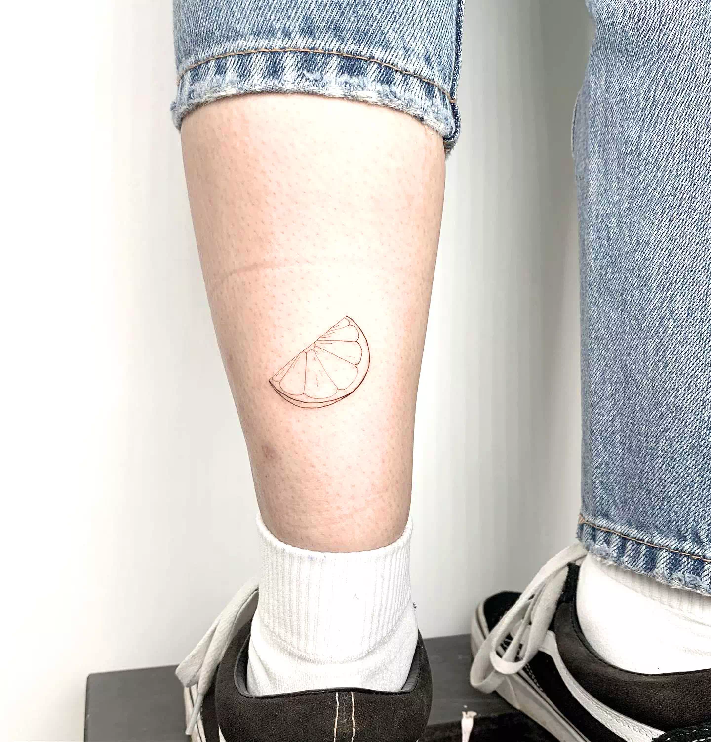 Back Calf Lemon Tattoo 1