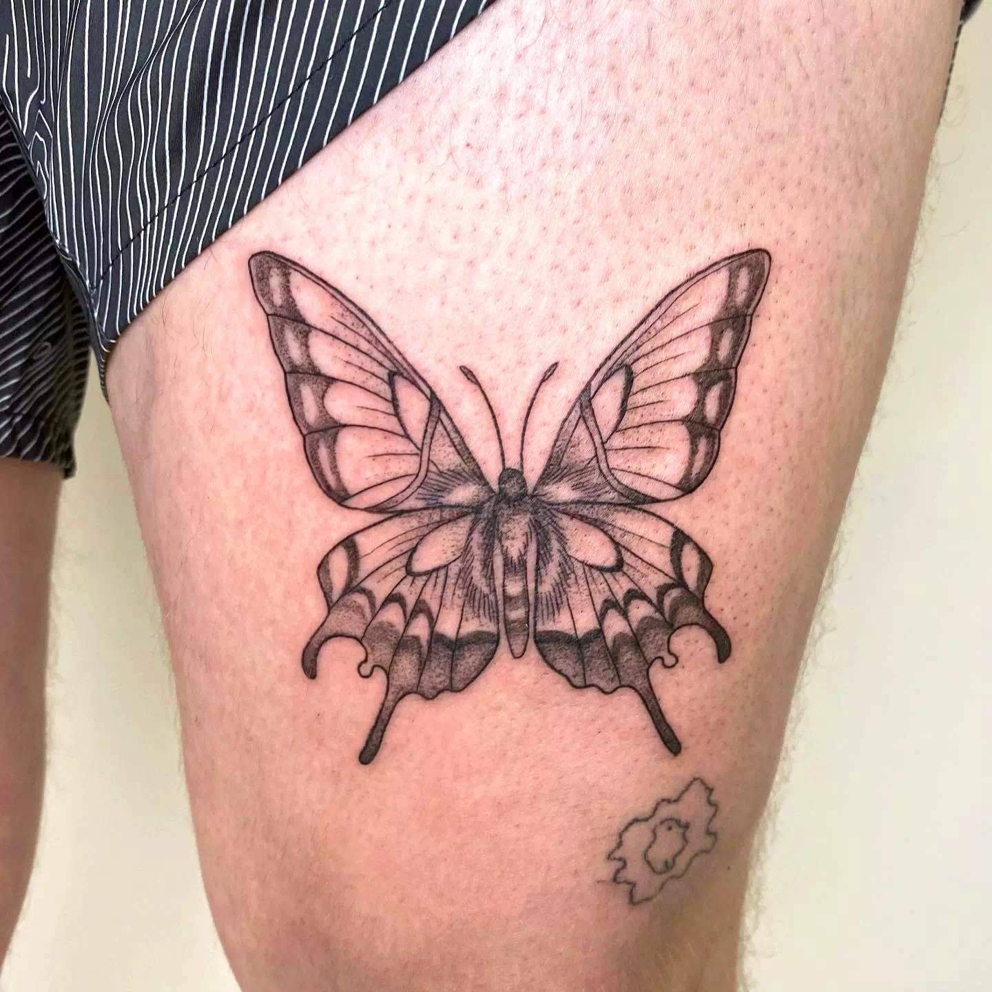 Butterfly Calf Tattoo Ideas 1