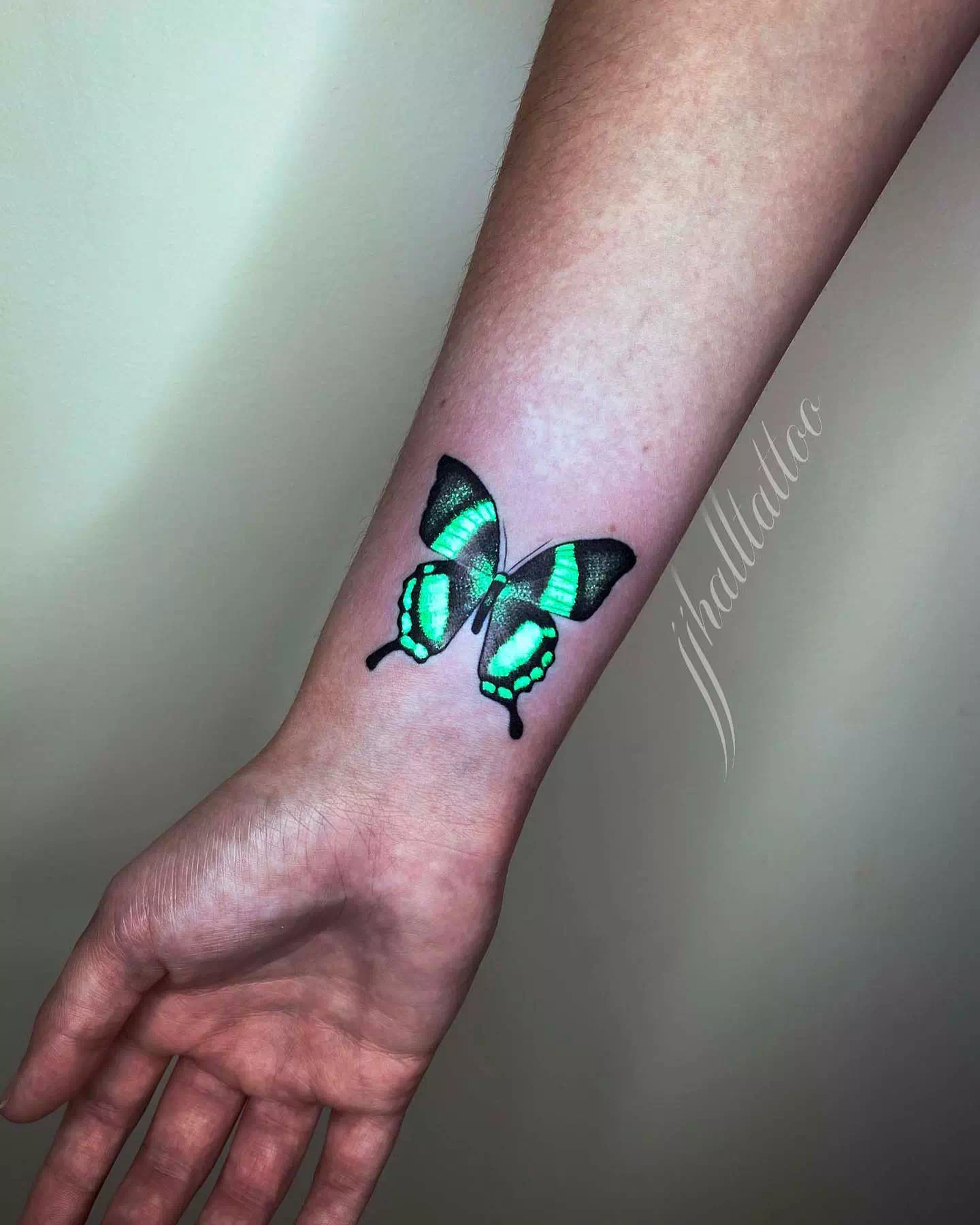 Butterfly Glow In The Dark Tattoo 1