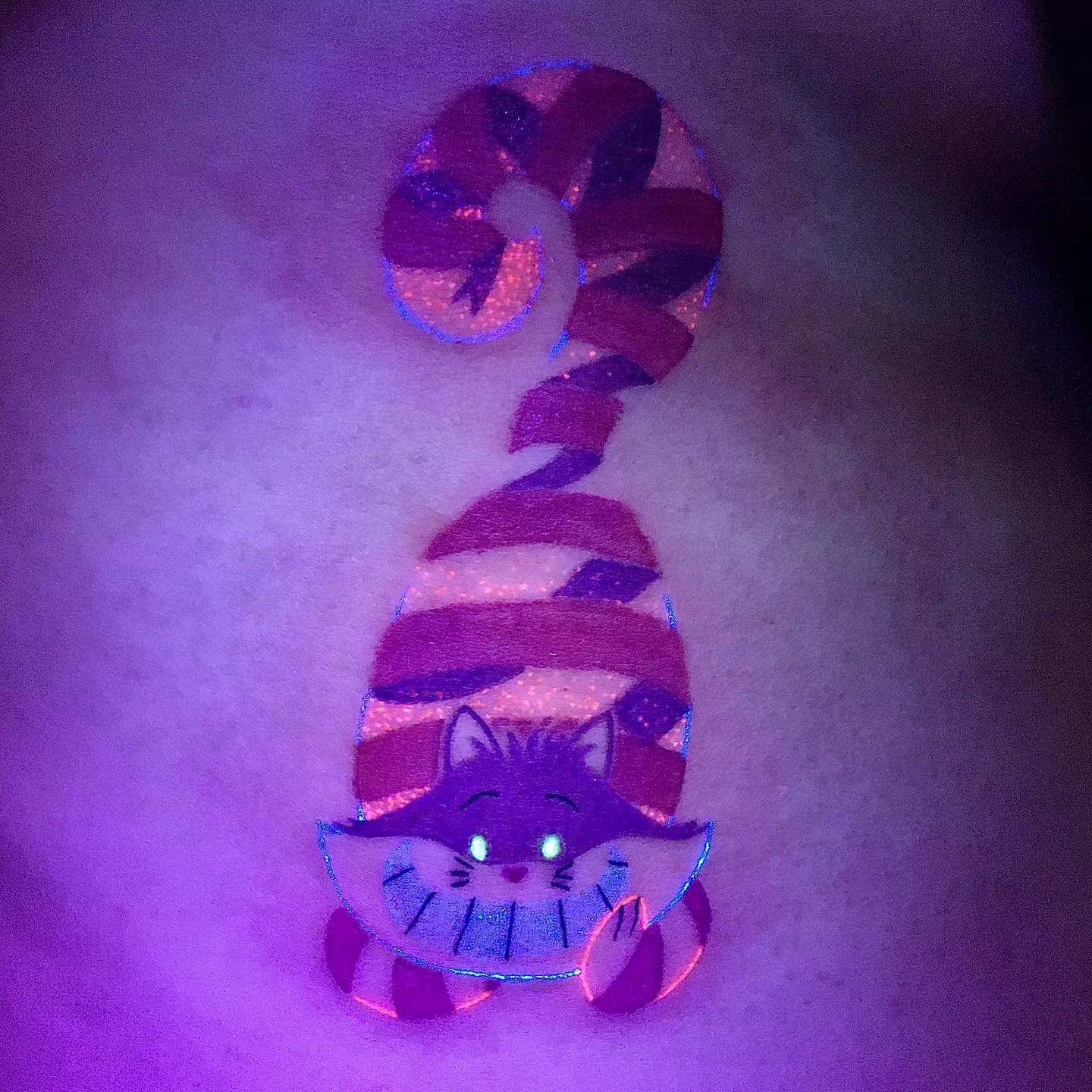 Cat Glow In The Dark Tattoo 2