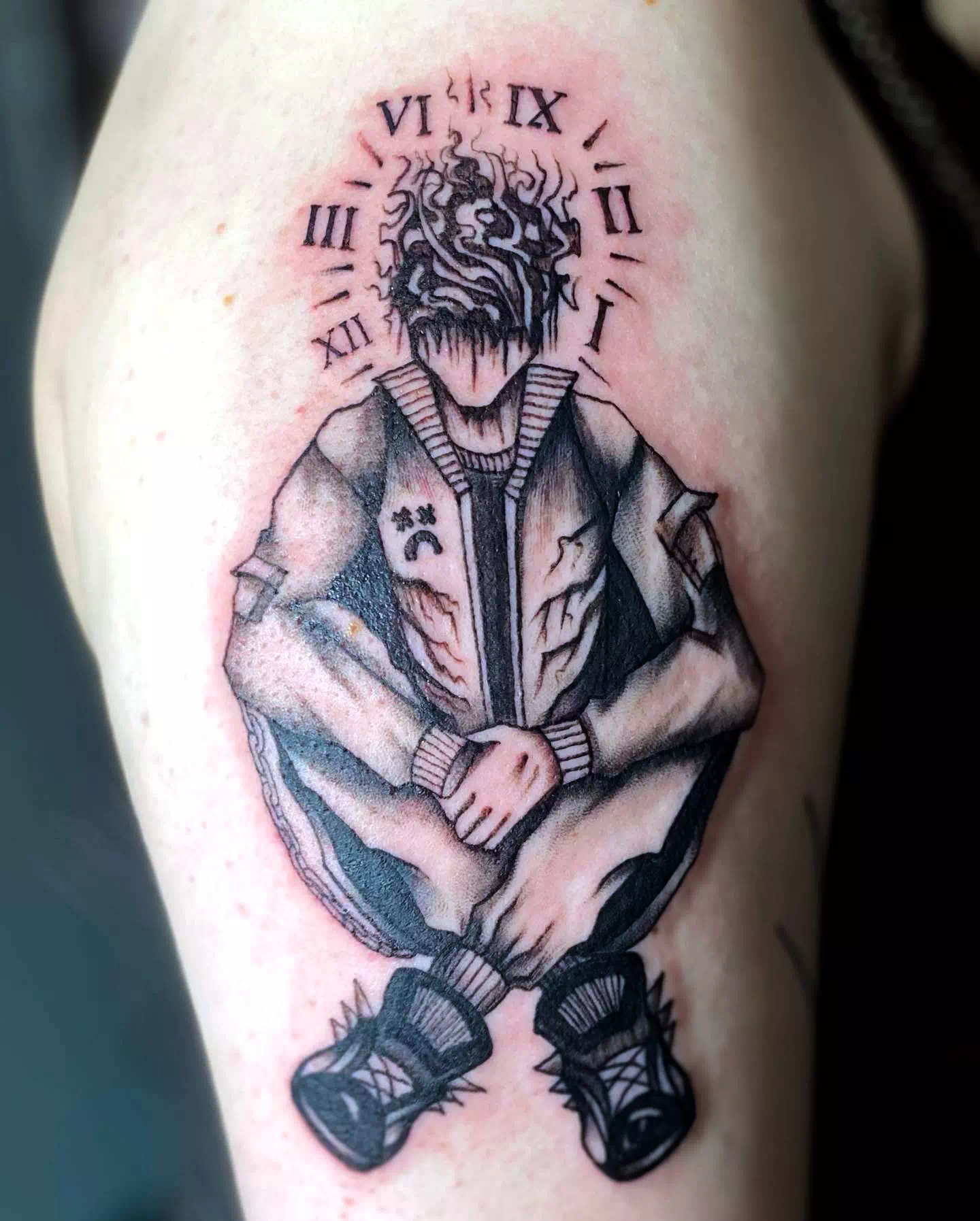 Clock Inspired Depression Survivor Tattoo