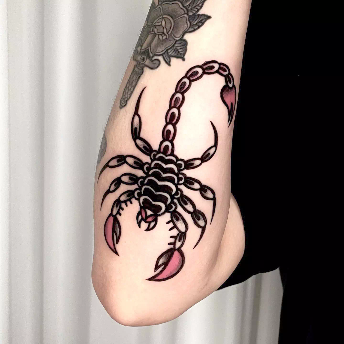 Colorful Scorpion Tattoo Forearm Ink