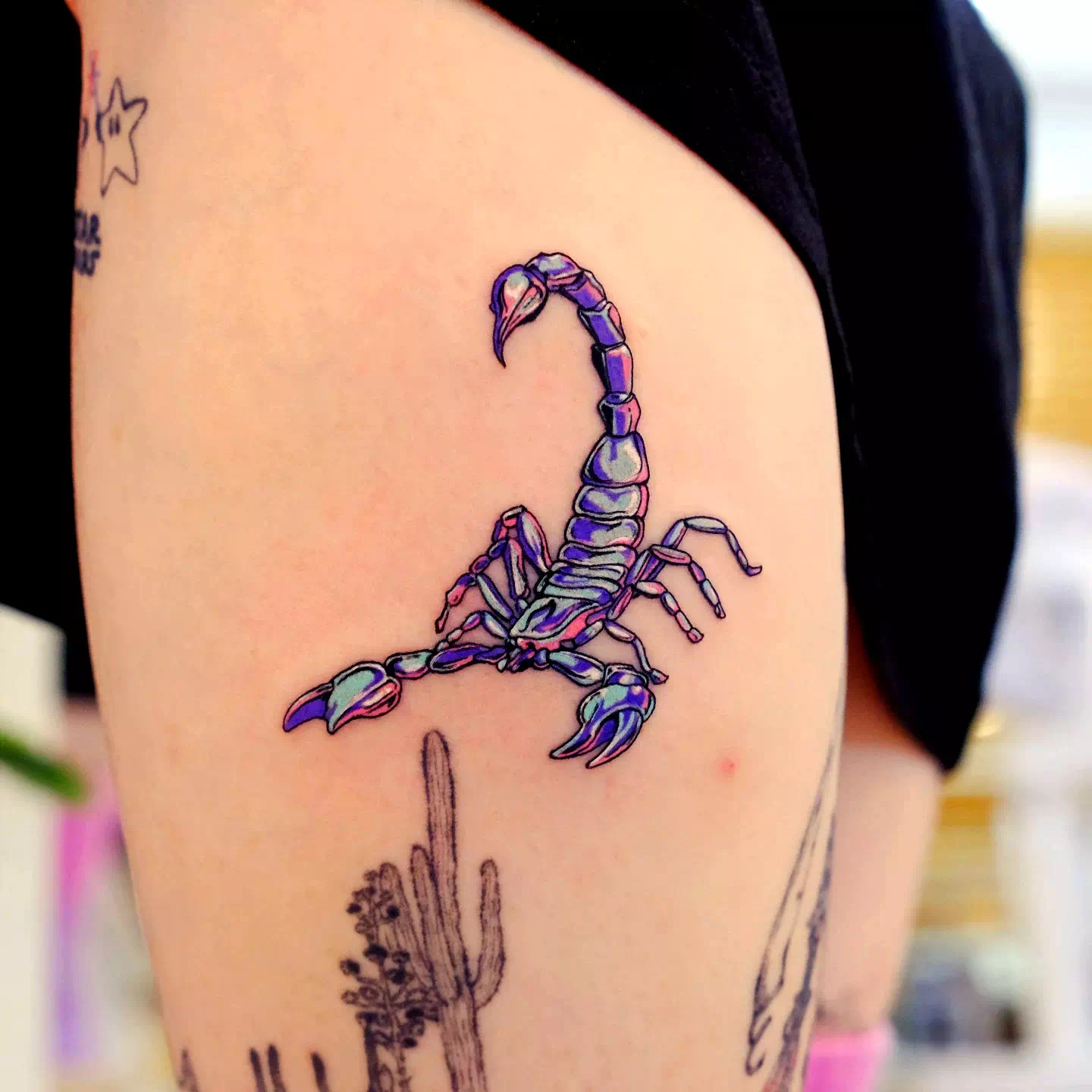 Tatuajes de Escorpio de diseño colorido
