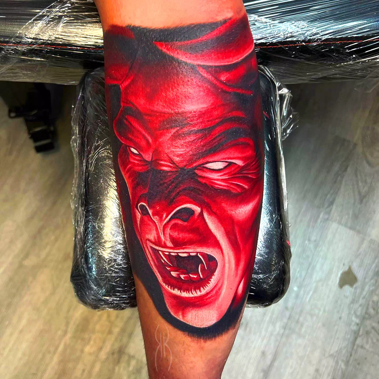 Demon Calf Tattoo Idea 2