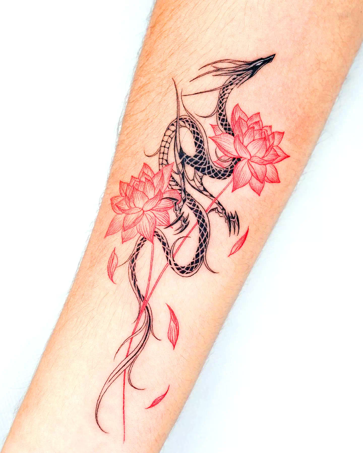 Diseños de tatuajes de dragón en la pantorrilla 4