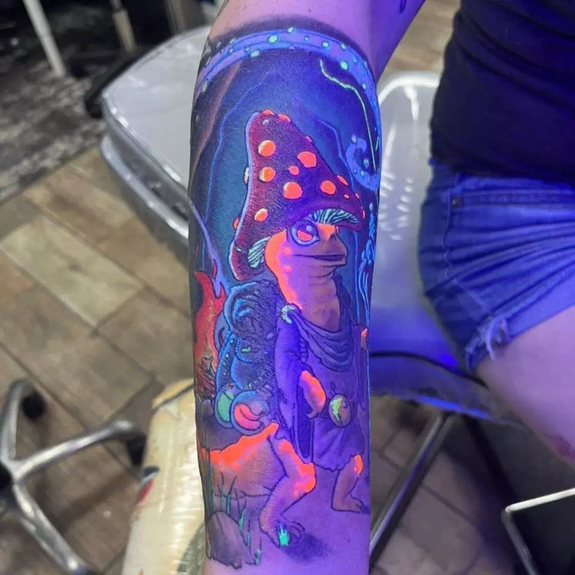 Large Glow In The Dark Tattoo 1