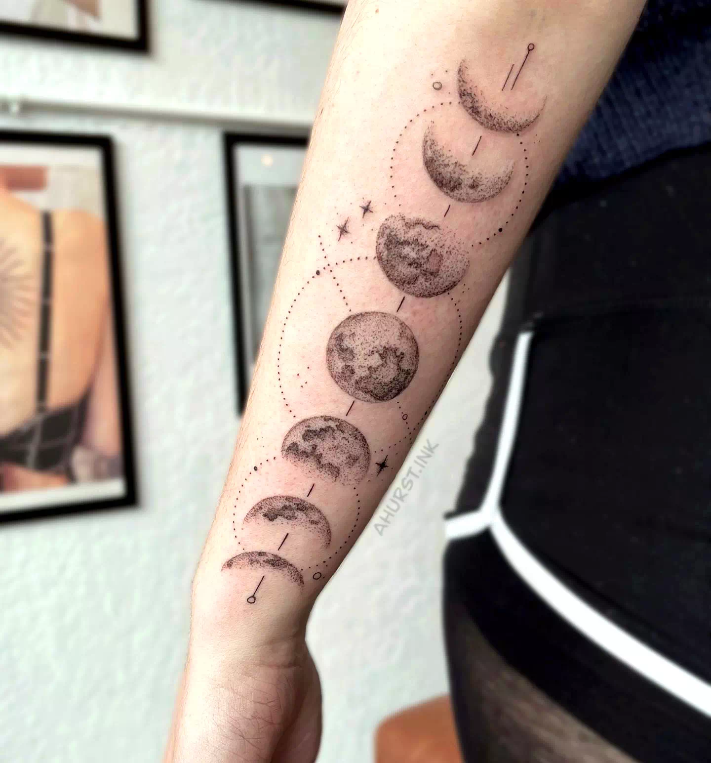 Tatuaje de las fases de la luna 2