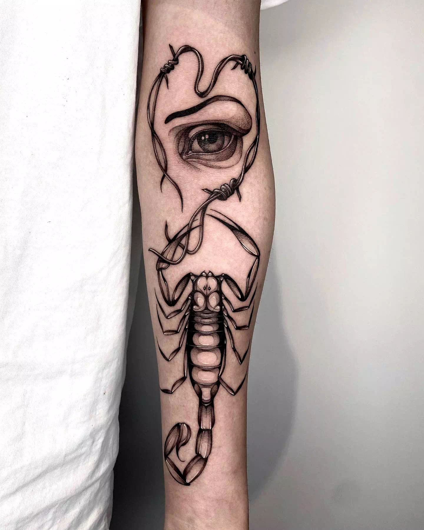 Skorpion Tattoo Traditionelle Ärmel Schwarz Design 1