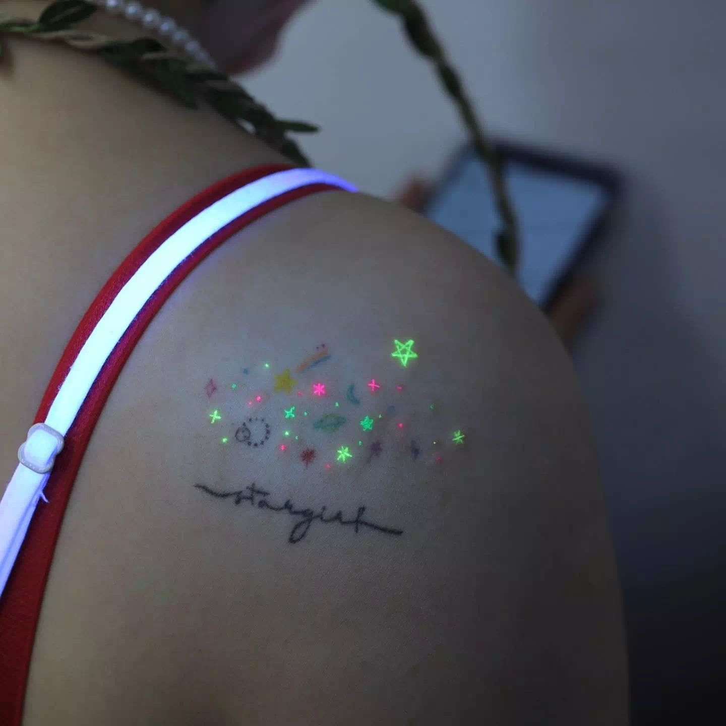 Small Glow In The Dark Tattoo 2