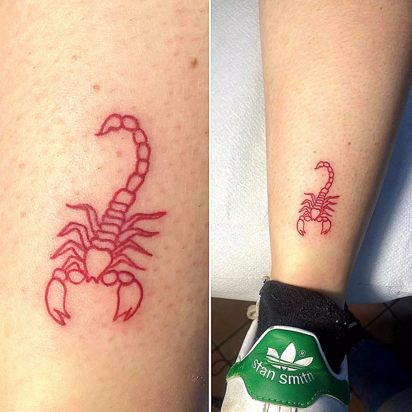 Small Scorpio Tattoo Red Ink 1