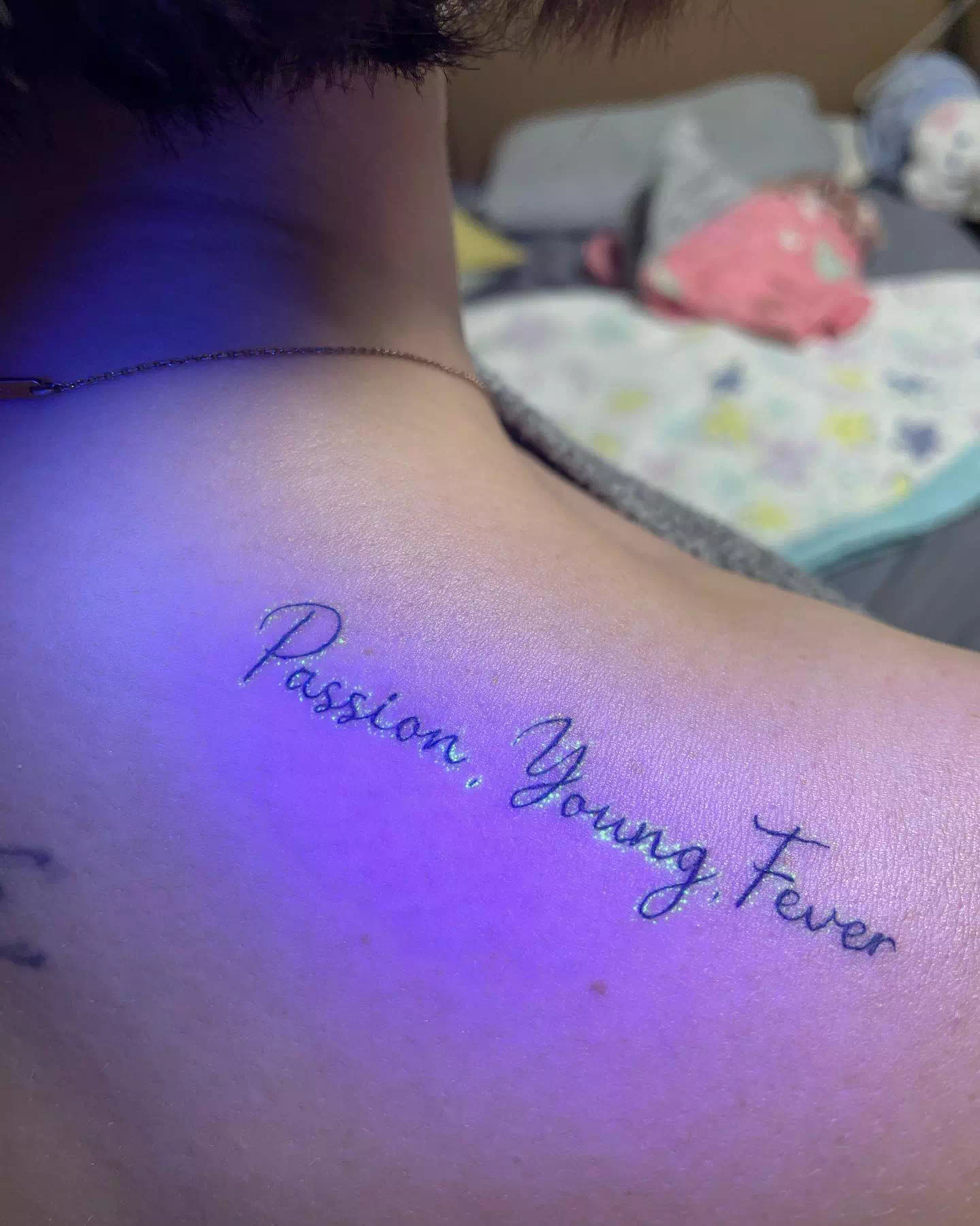 Text Glow In The Dark Tattoo 2