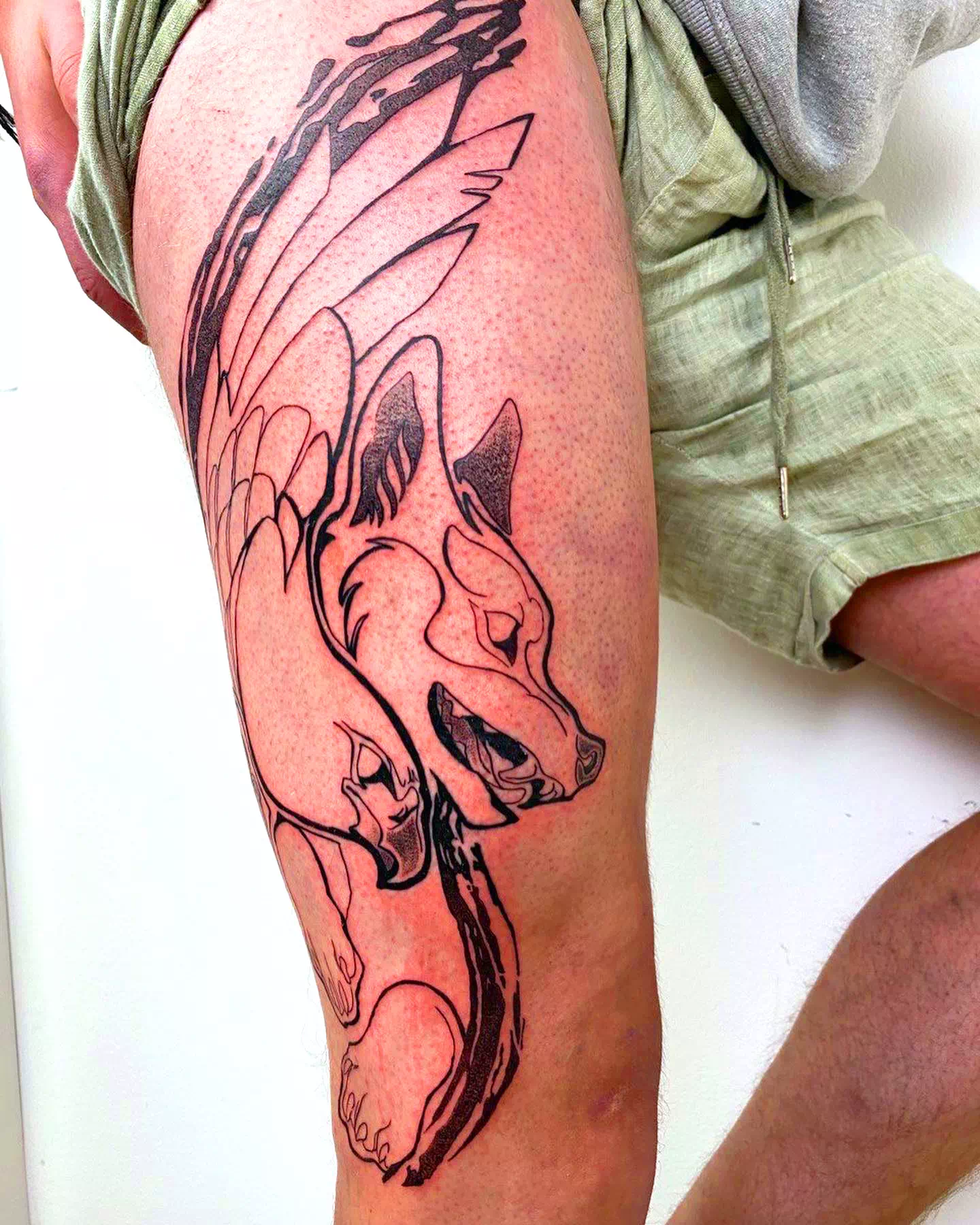 Tatuaje de un ternero lobo 1