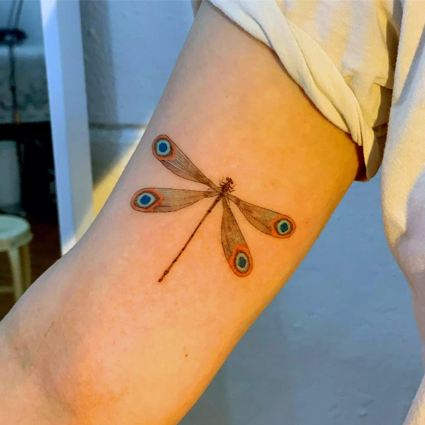 Back Wrist Dragonfly Tattoo