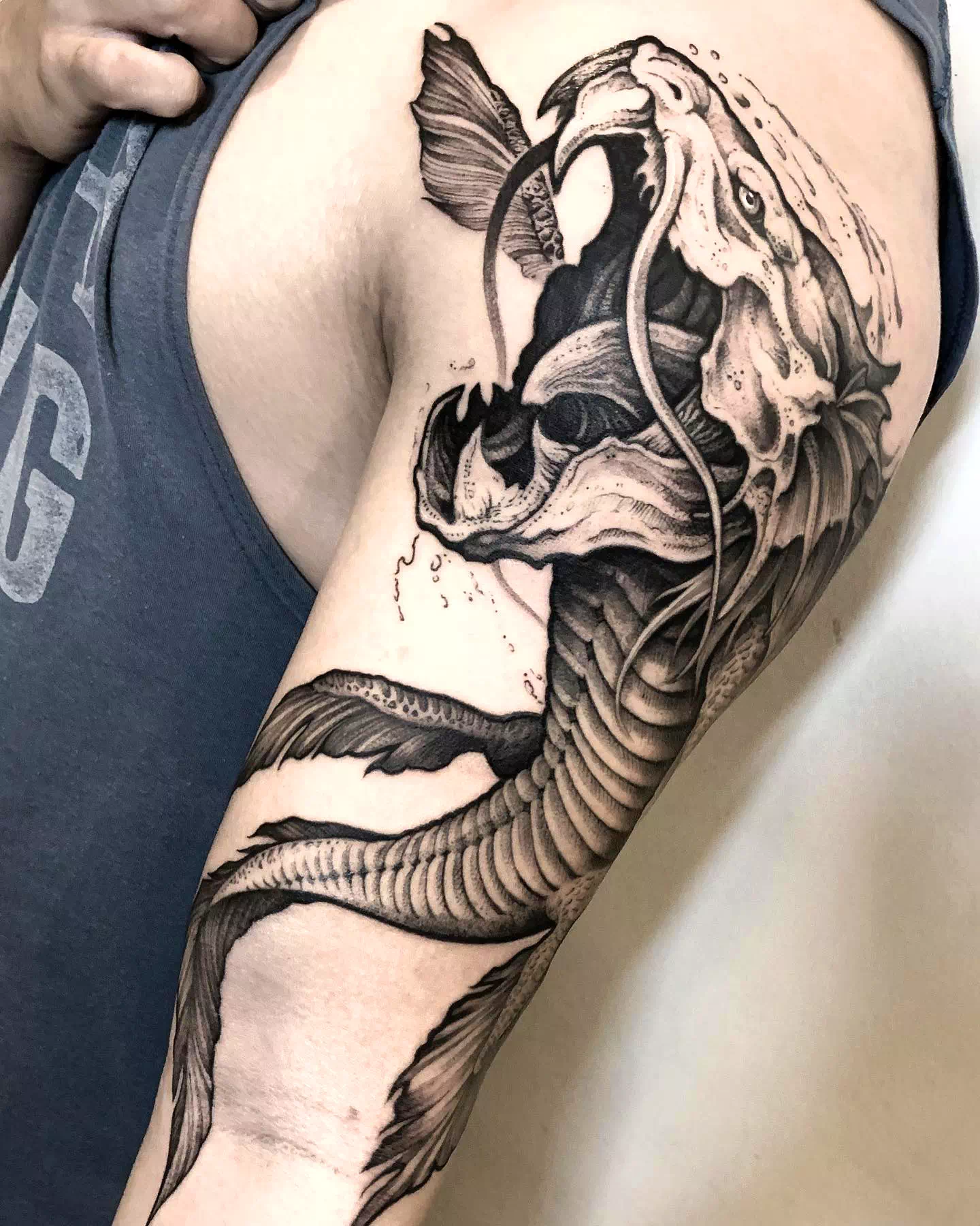 Las mejores ideas de tatuajes de peces koi dragón 2