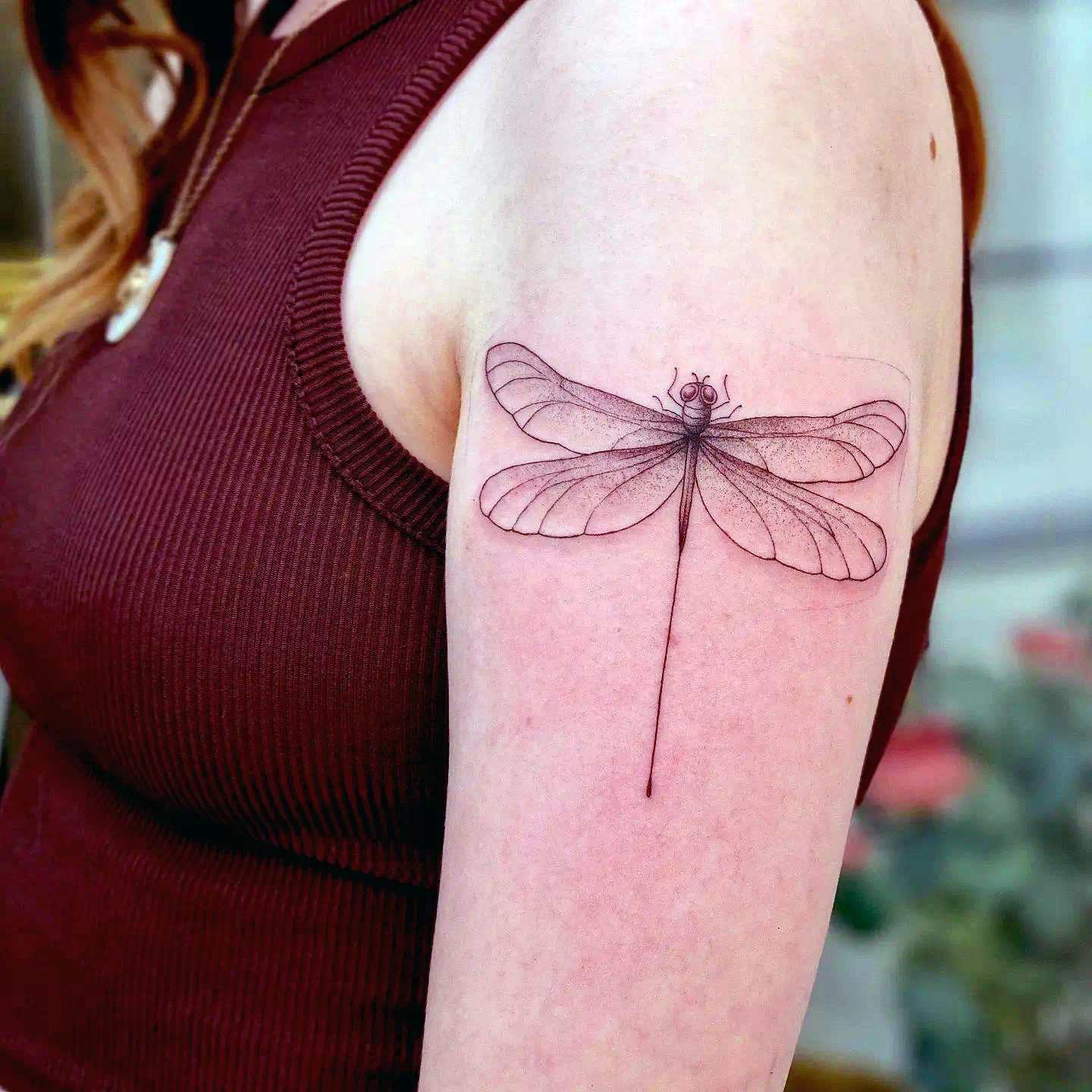 Black Small Dragonfly Ink