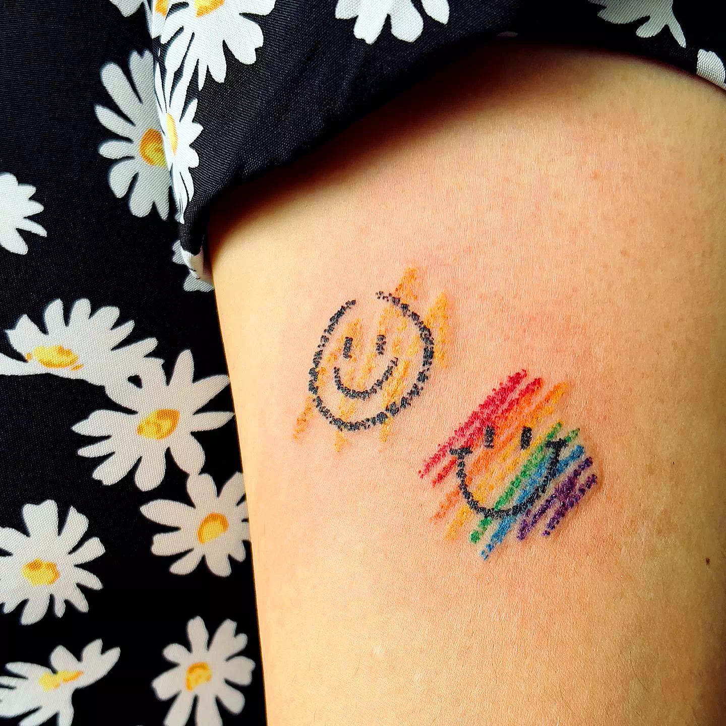 Colorful Smile Tattoo Images