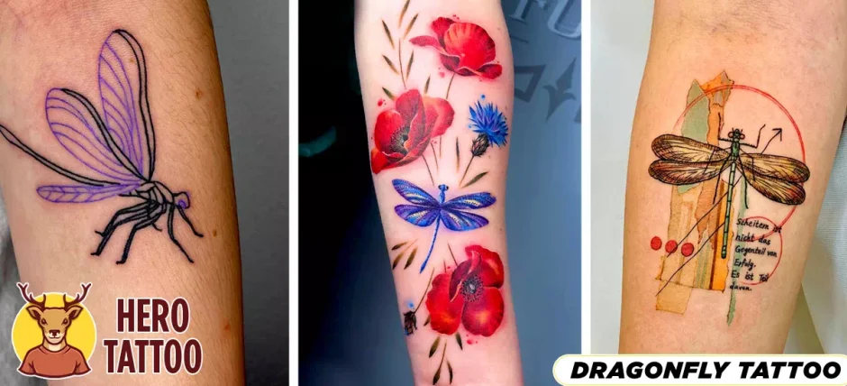 Ideas para tatuajes de libélulas
