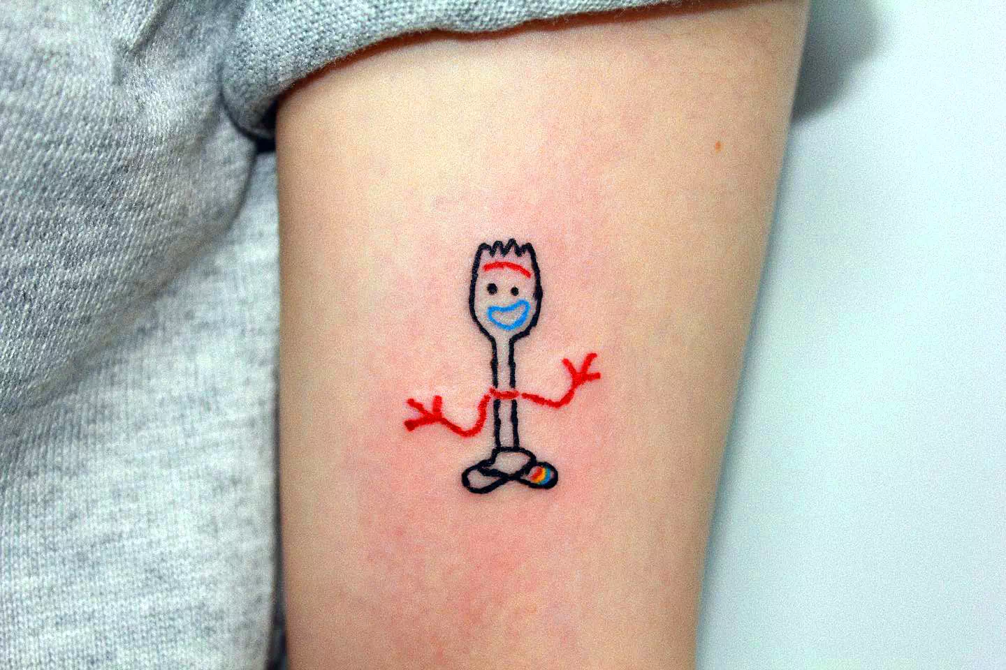 Funny Onion Smiley Tattoo