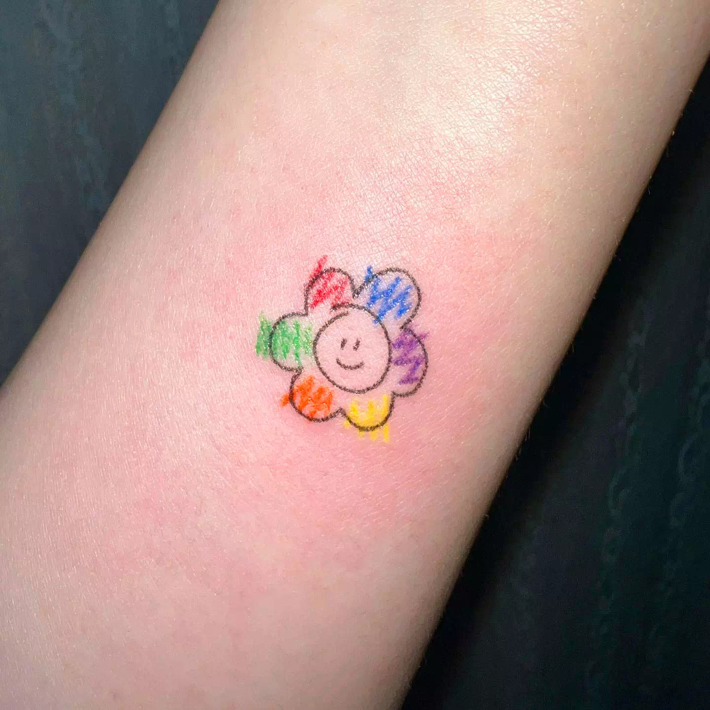 Splash Of Color Smile Tattoo