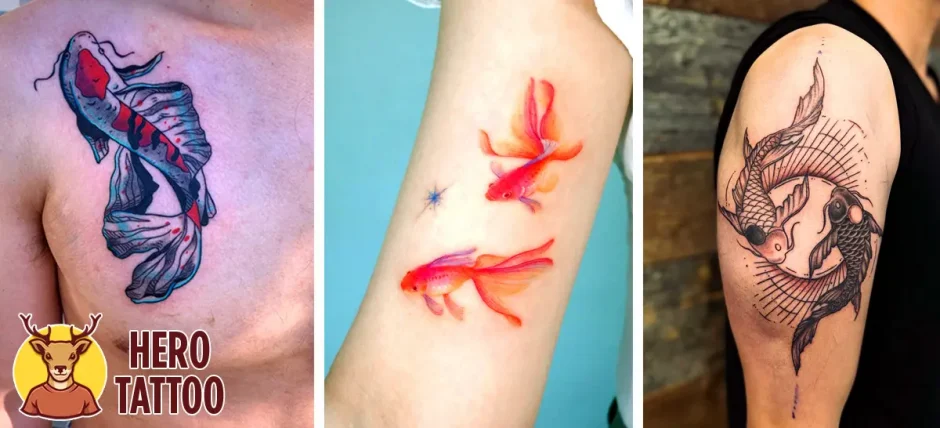 Koi Fisch Tattoo Design Ideen