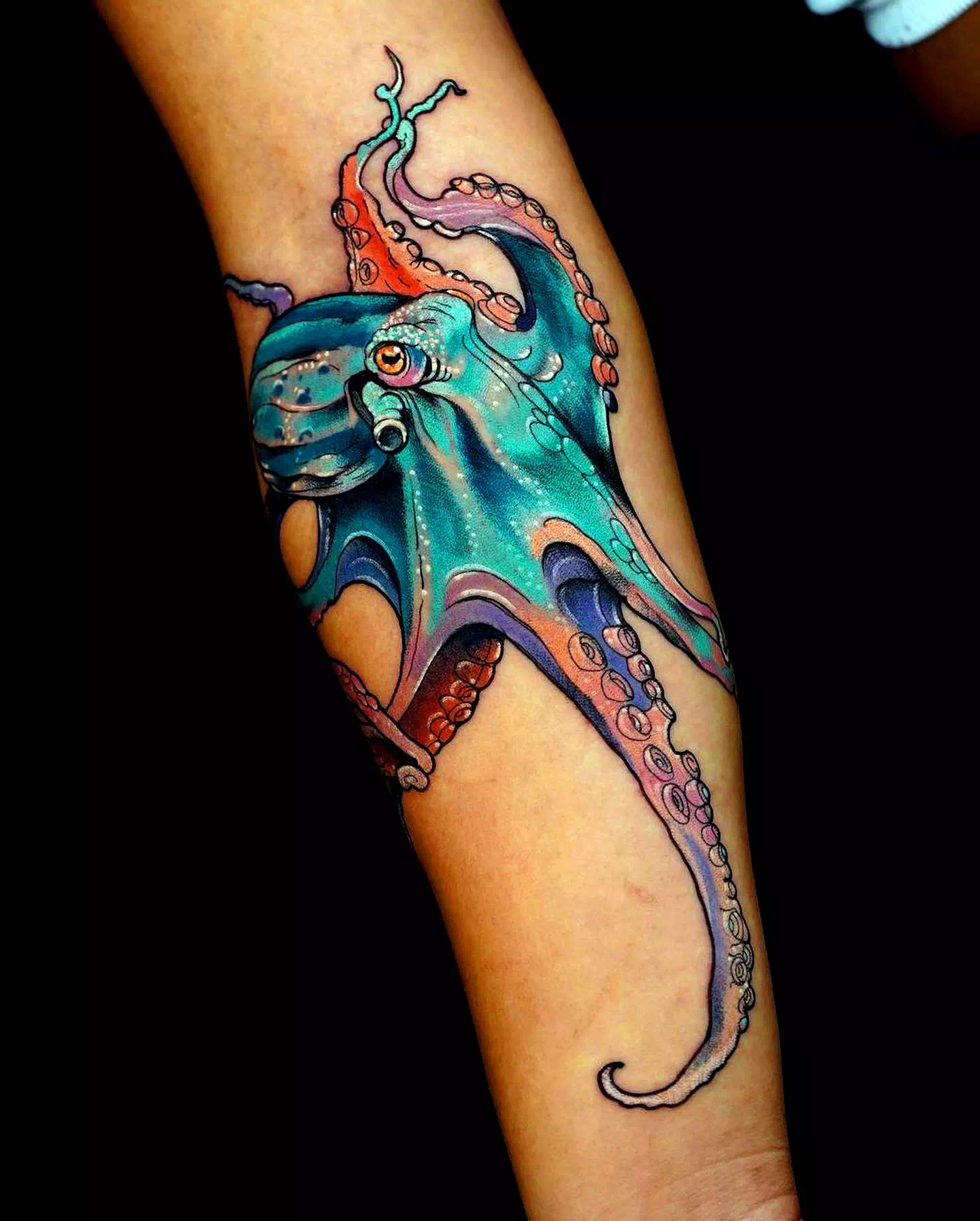 Tatuaje del pulpo azul anillado 3