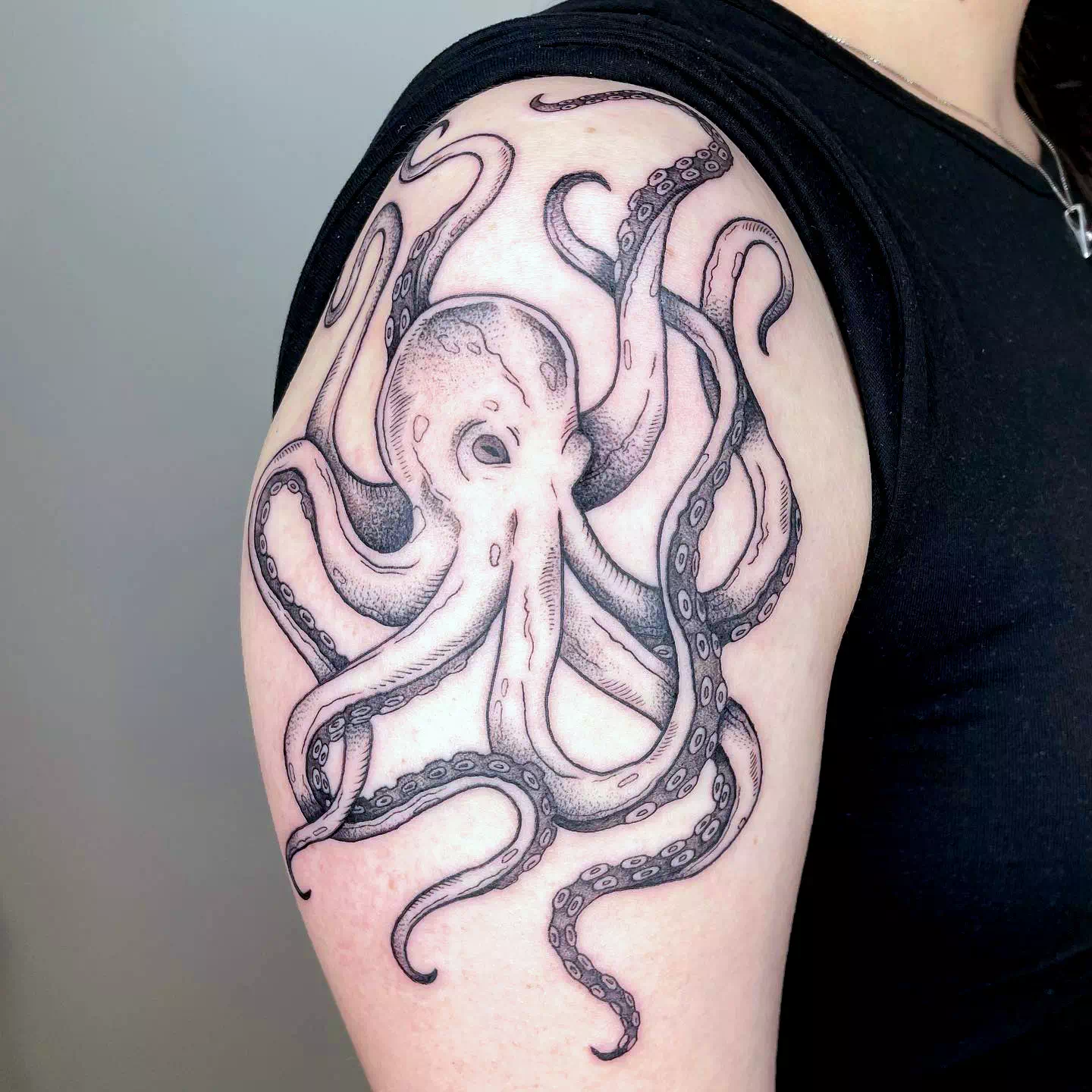 Elephant Octopus Tattoo 2