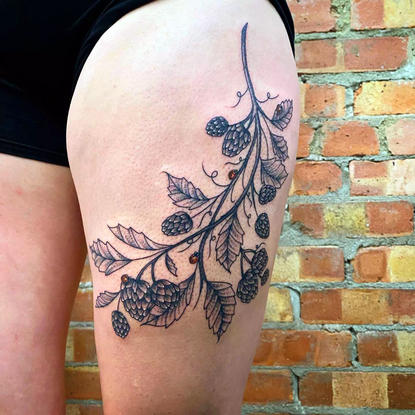 Forest Flowers on Thigh 1