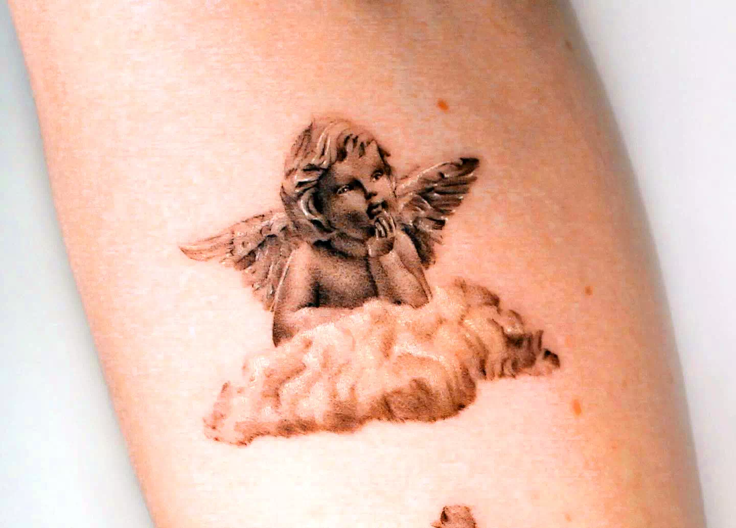 Peaceful Cherub Tattoo 1