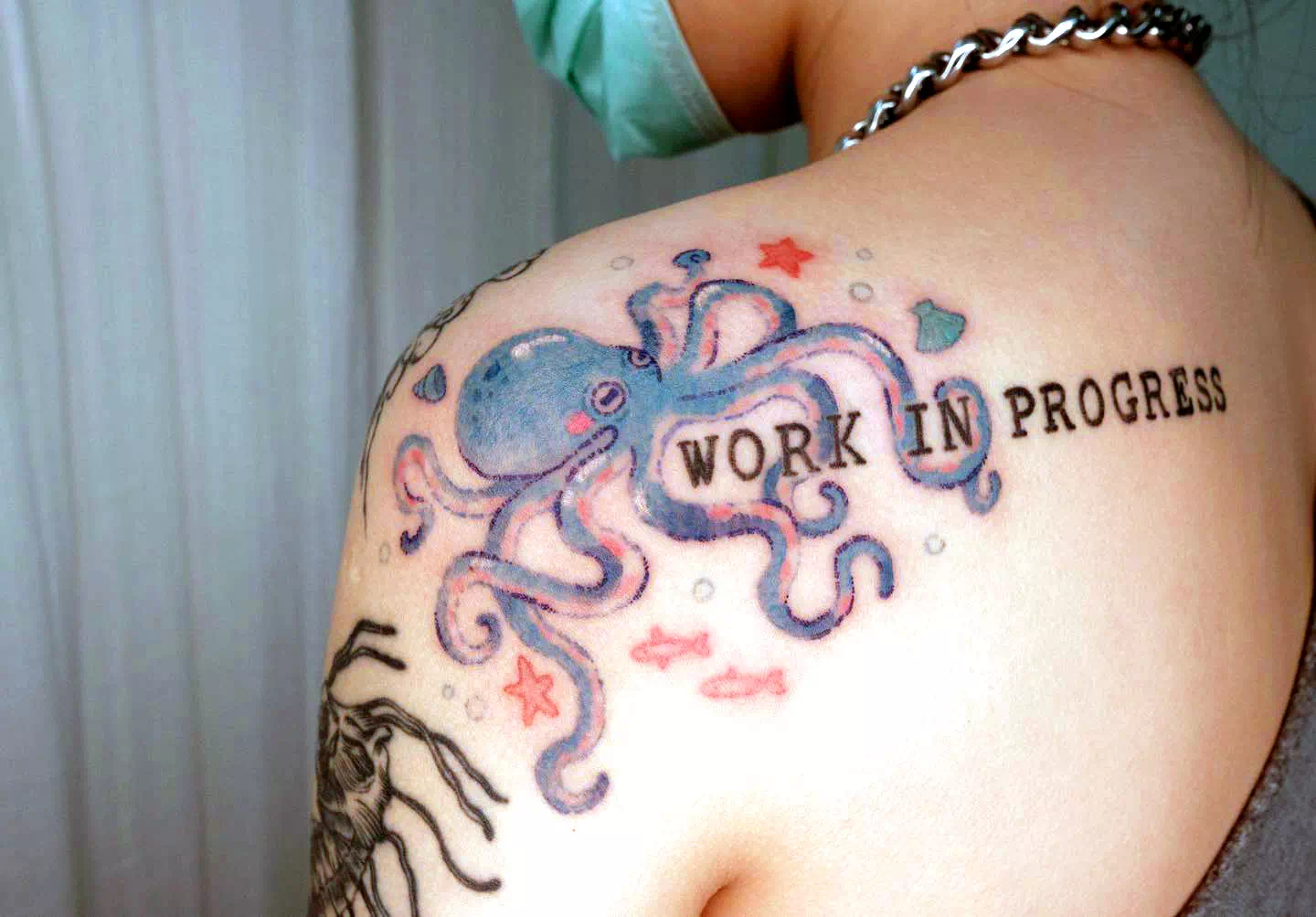 Watercolor Octopus Tattoo 2