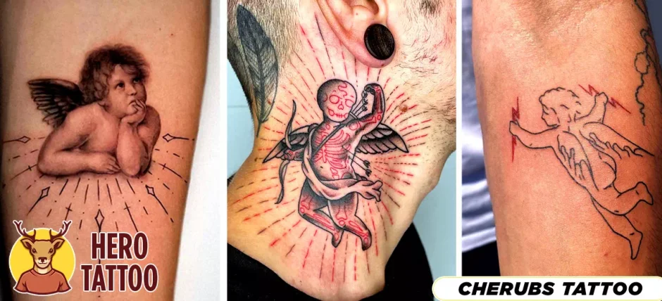 ideas de tatuajes de querubines
