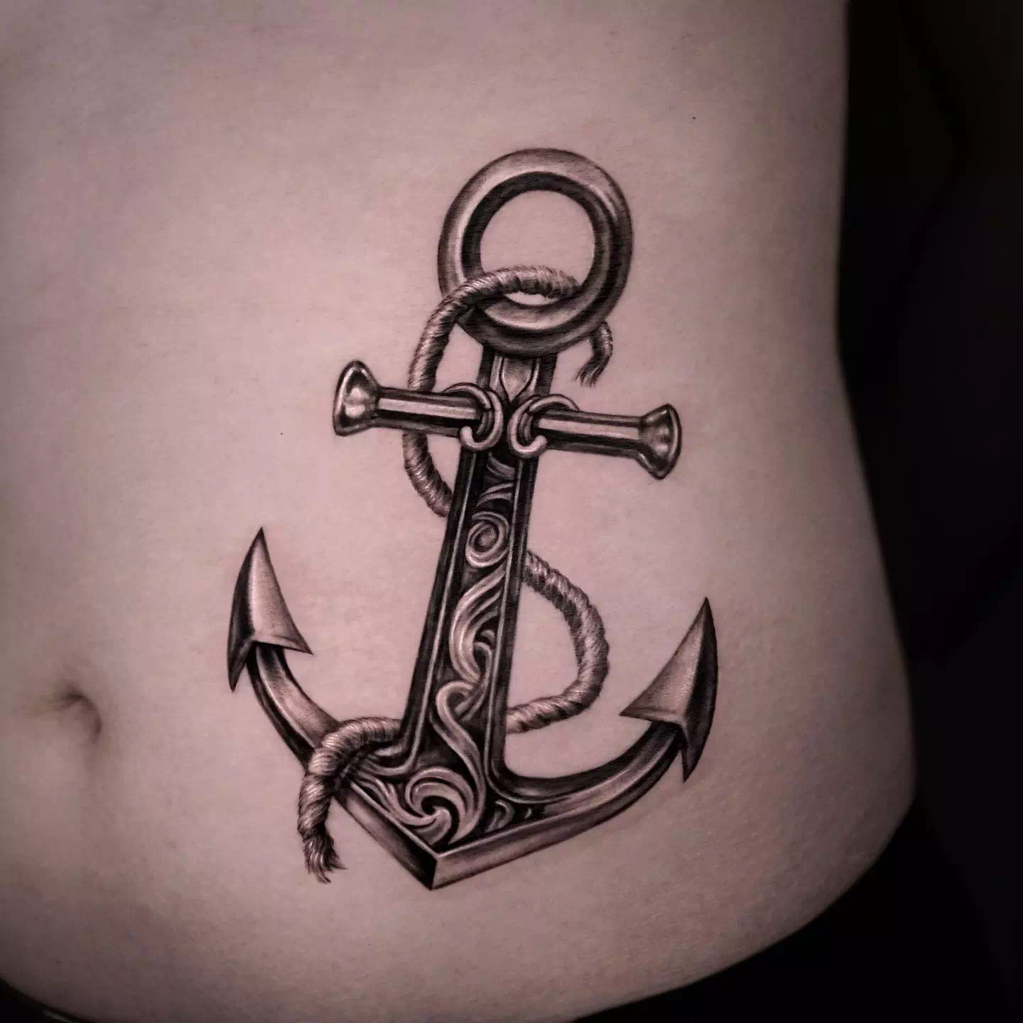 Anchor Tattoos In Black and White 1