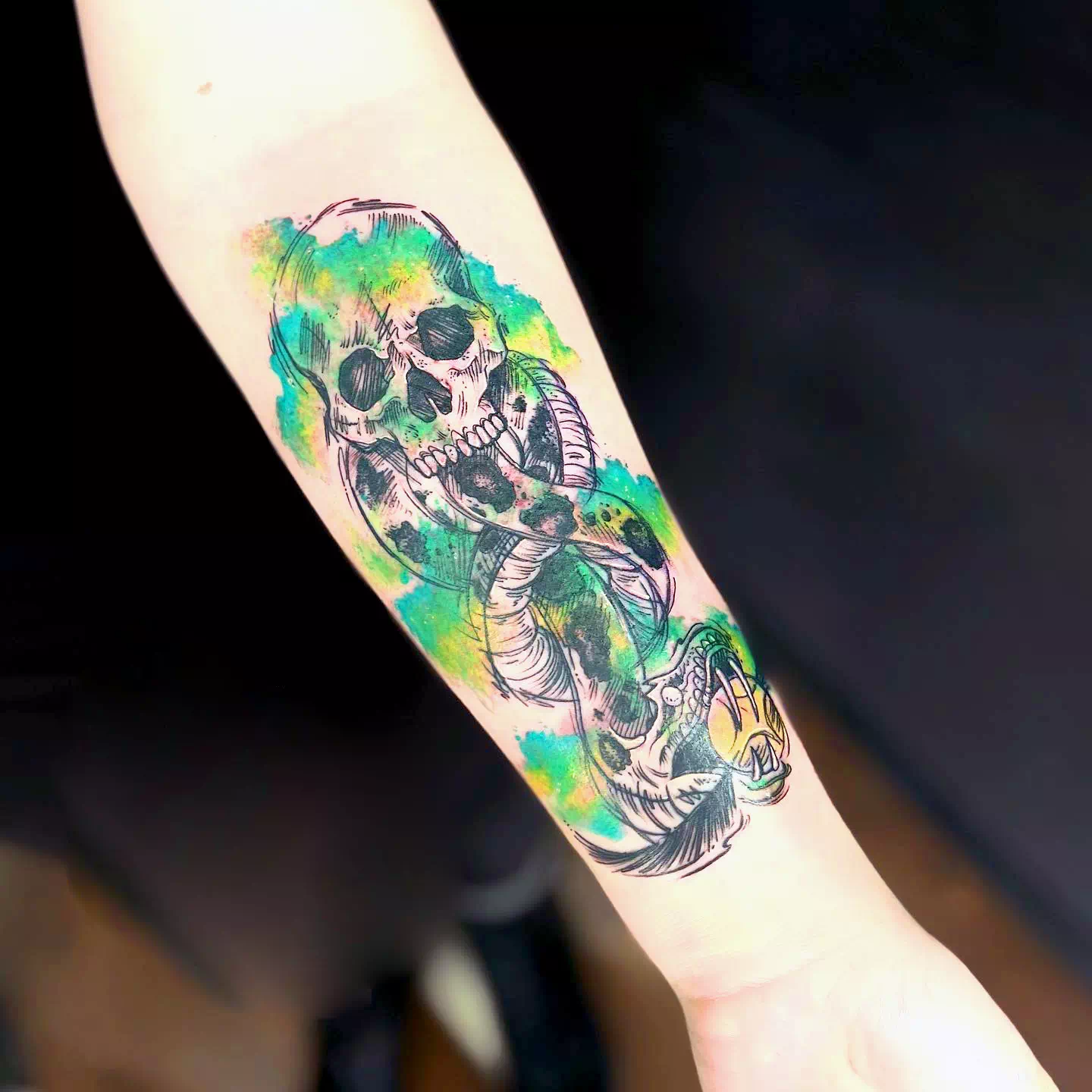 Artsy Death Eater Tattoo Arm Ink