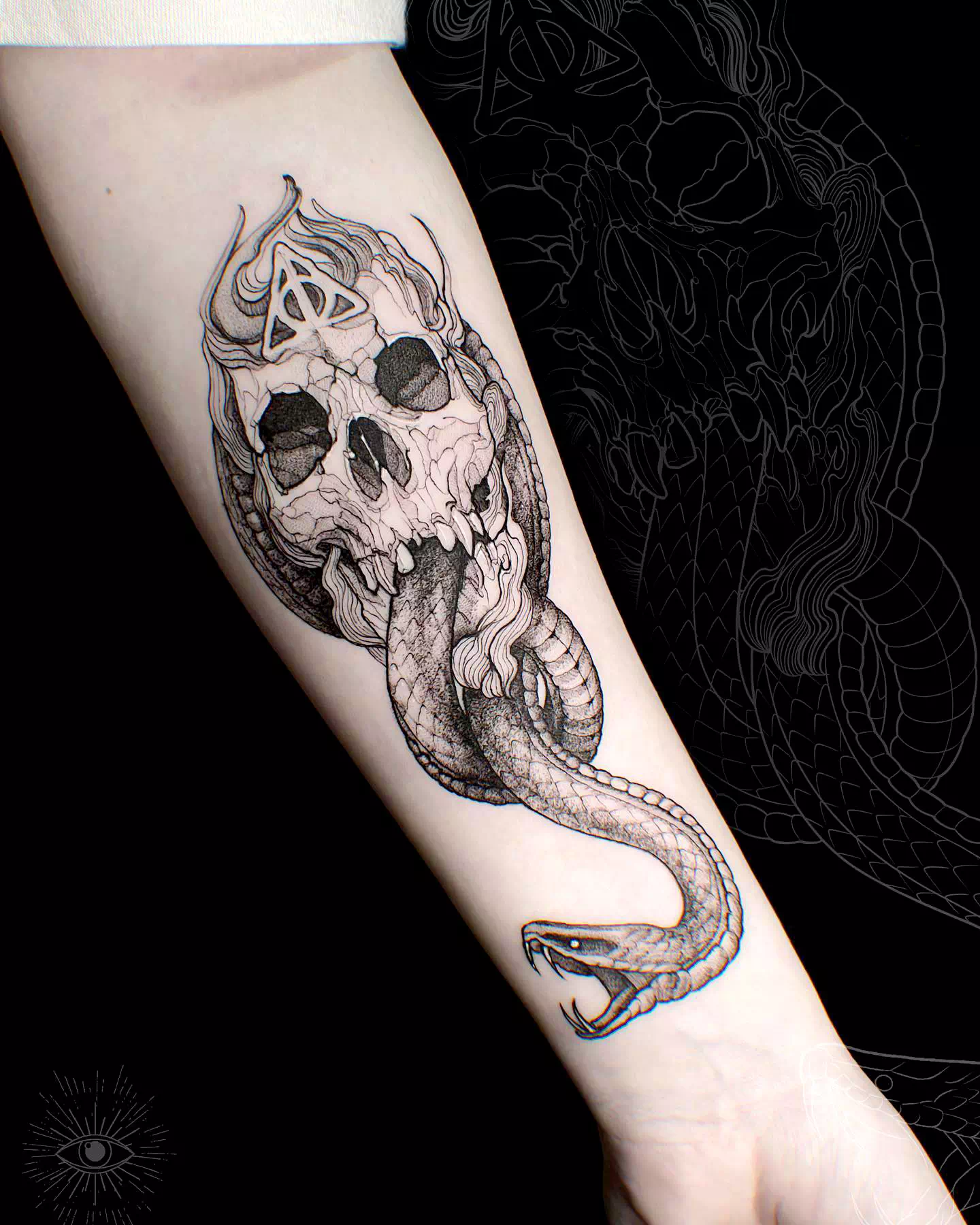 Top 30 Designs for Death Eater Tattoos (Colorful, Black & White) - Hero ...