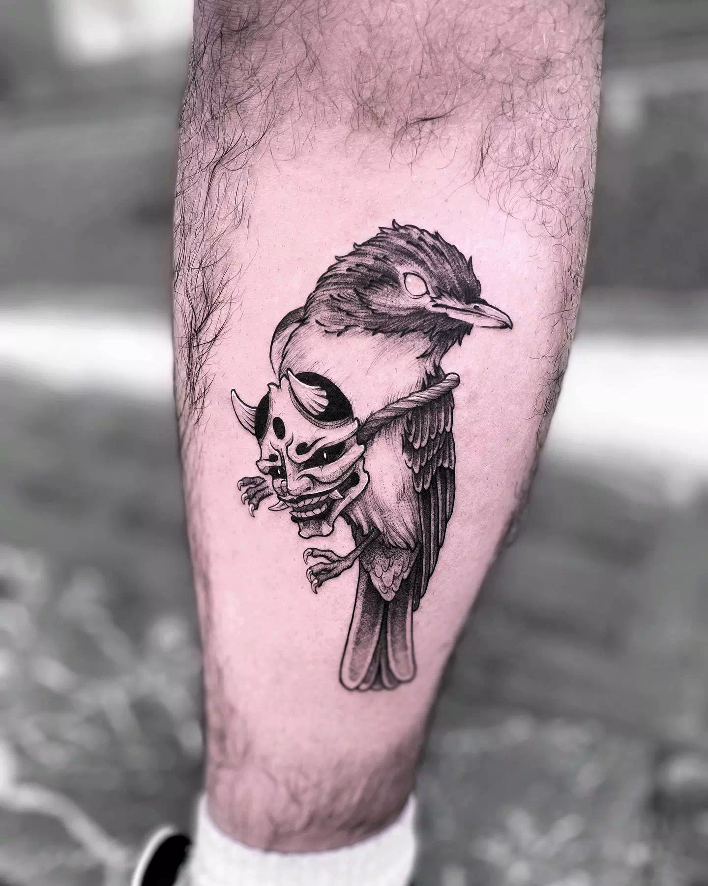 Vogel-Tattoos in Schwarz und Weiß 1